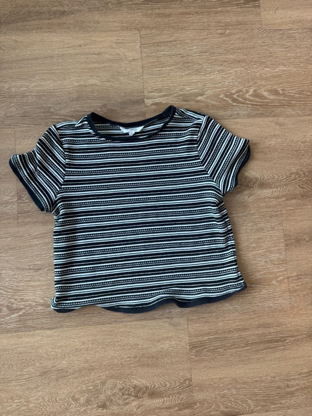 BB Dakota Black & White Striped Short Sleeve Tee